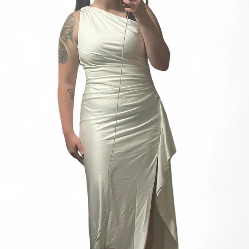 White One Shoulder Dress Size